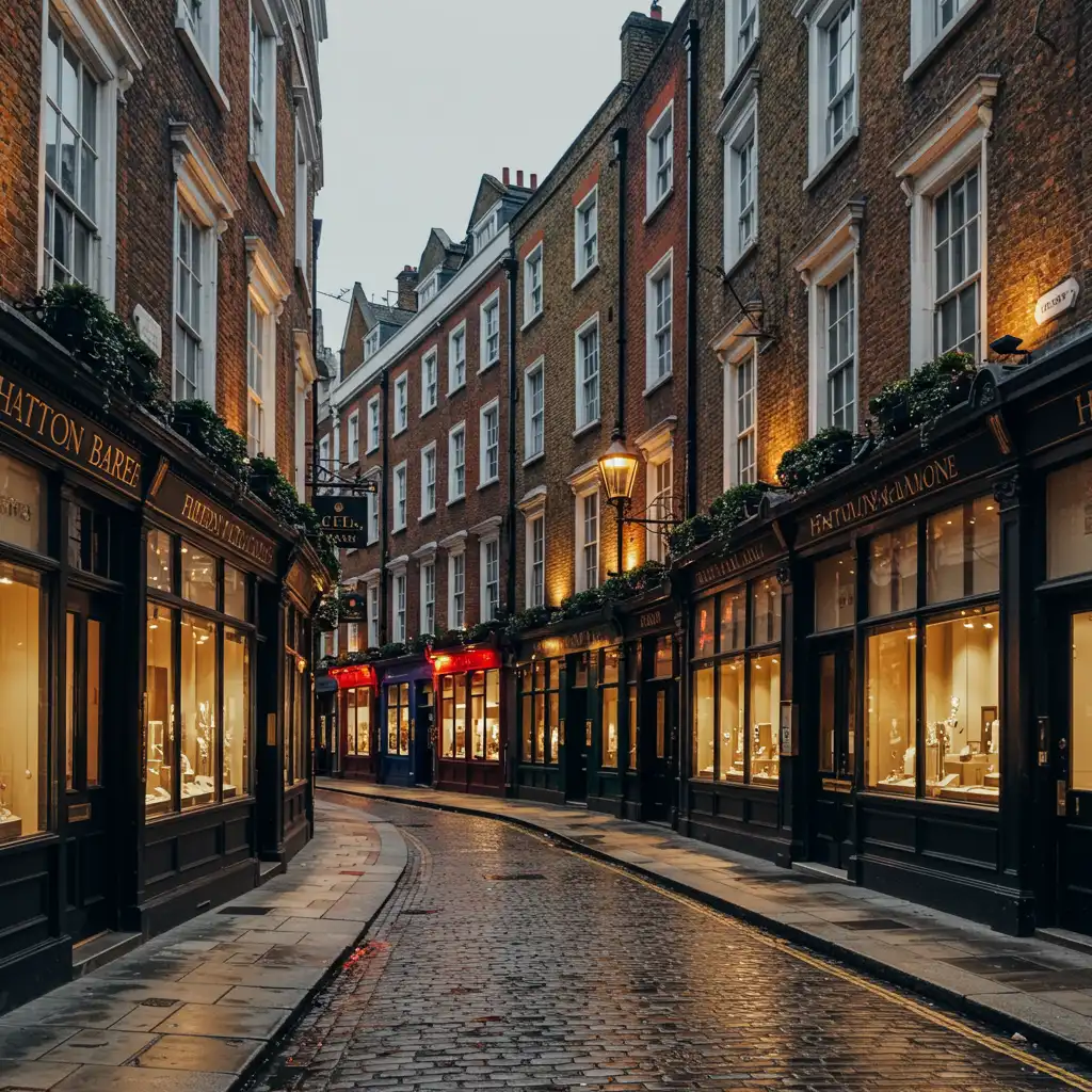 Historic view of Hatton Garden